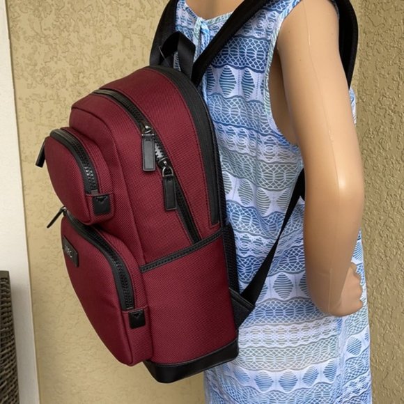 Michael Kors Kent Sport Utility Backpack Merlot - Picture 3 of 16